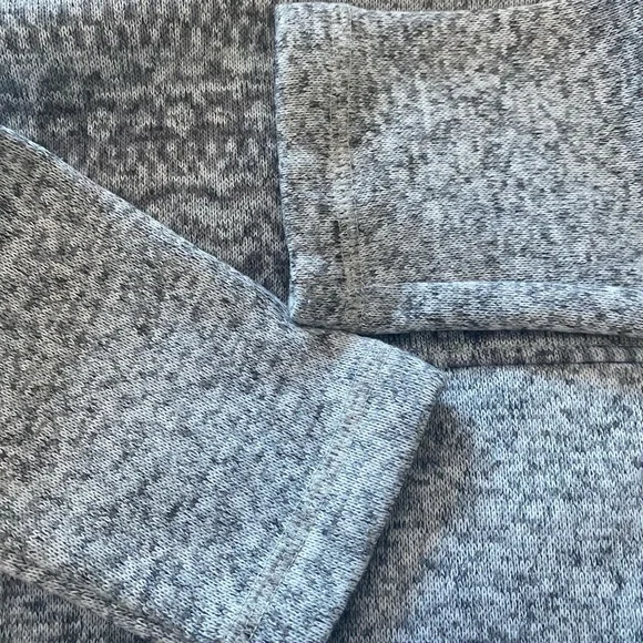 Life Gray Fair Isle Fleece Pullover Hoodie Button Women's Sweatshirt Large - Picture 13 of 13